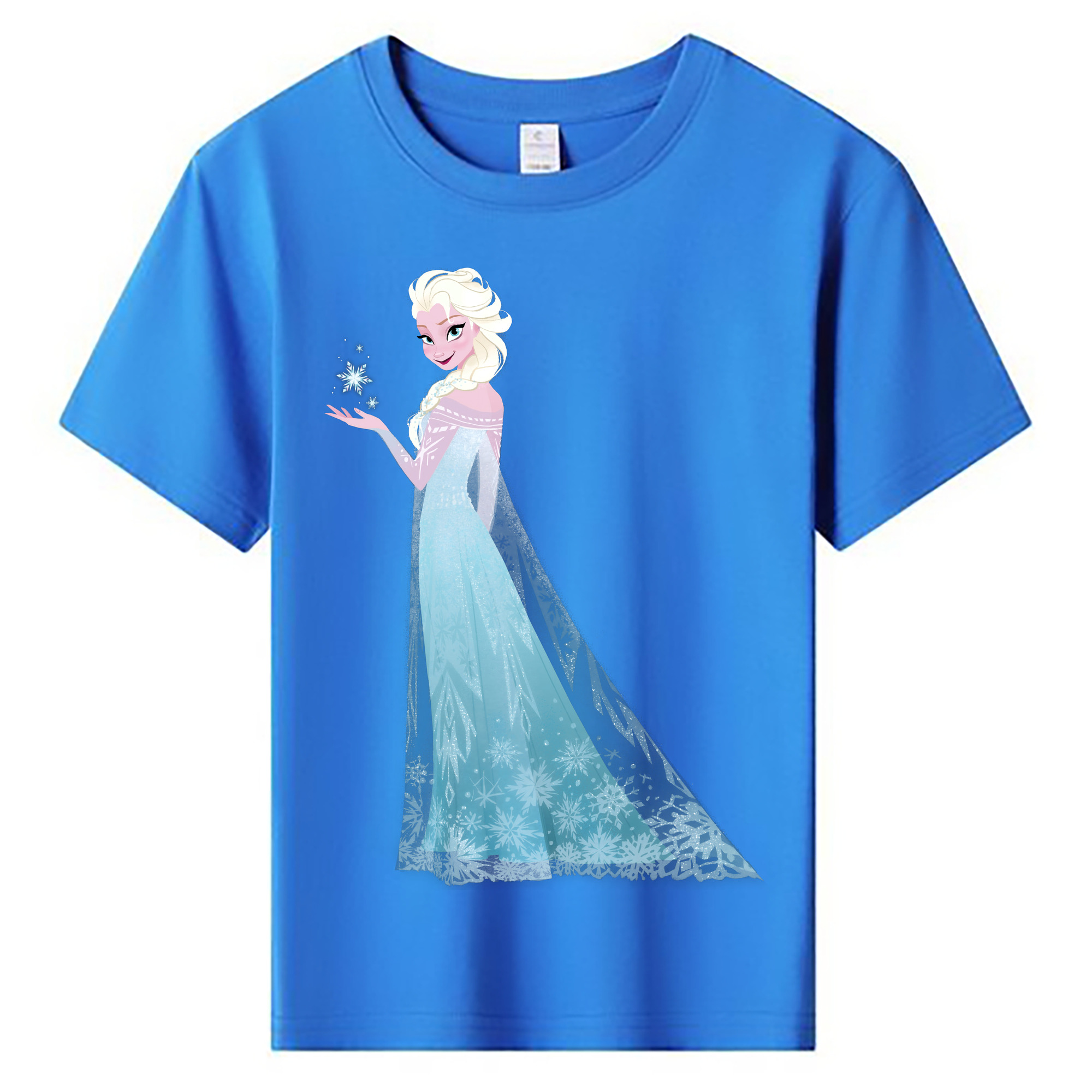 （画像用） アナと雪の女王 アンナ エルサ Frozen Anna Elsa 綿100％キッズTシャツ（フロントプリント）